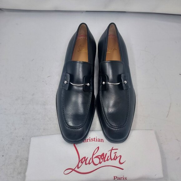Christian Louboutin Leather Black Chambelimoc Loafer
